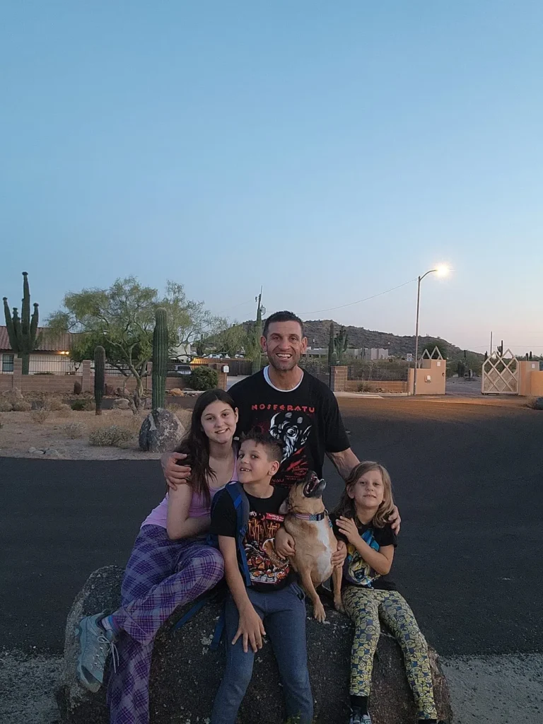 Founder of The Process Server with his family.